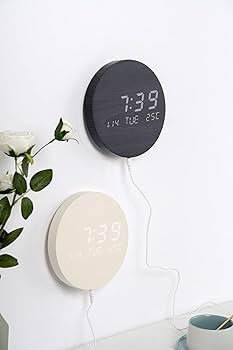 Amazon.co.jp: おしゃれ クロック 掛け時計 北欧風 デジタル電子時計