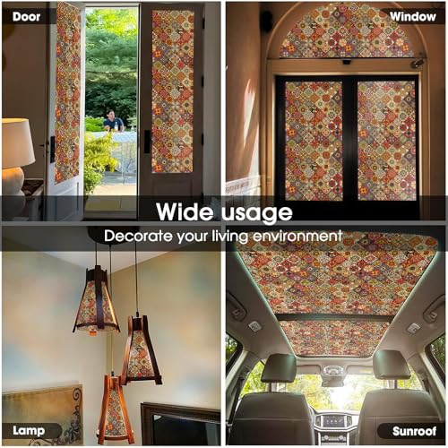 Vinilo decorativo para ventana Boho Brown 40x300 cm miniatura 5