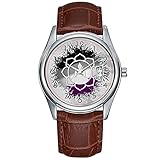 Relojes para hombre Reloj de pulsera de lujo para hombre Reloj de cuarzo de cuero marrón Deportes...