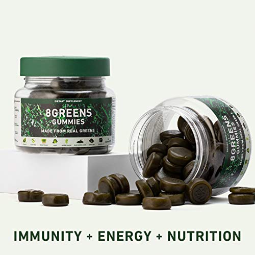 8Greens Gummies - World's First Gummies Made from Real Greens to Support Immunity & Energy for Adults and Kids (60 Count)
