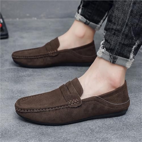 Loafers for Men PU Leather Loafers Flexible Flat Heel Casual Non-Slip Work Shoes4