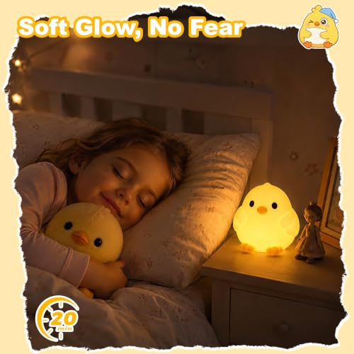 Image of OkiyiD Chick Silicone Night Light, Chicken Kid Nursery Night Lamp