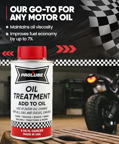 Image of Prolube Oil Treatment - Engine Oil Additive for Gas & Diesel Engines - Reduces Wear, Noise, Vibration - Boosts Fuel Economy & Horsepower - Works on Transmissions & Differentials (6oz)