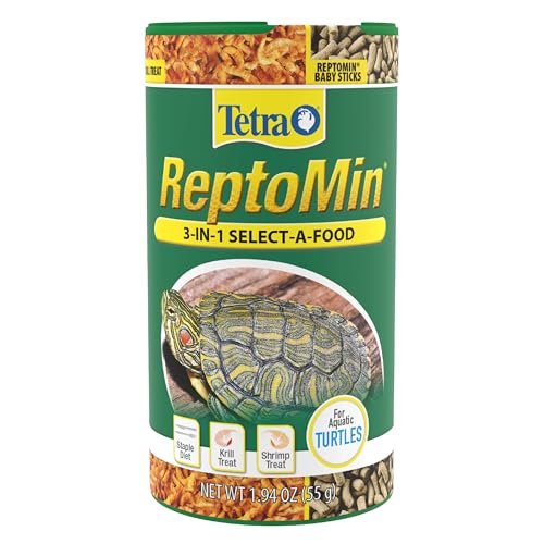 Tetra ReptoMin 3-in-1 Select-A-Food 1.94 Ounces (55 Grams) Food and Treats Formulated for Aquatic Turtles