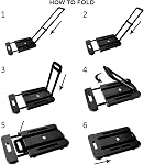 Kunova (TM) 6 2.5" Wheels Large Folding Hand Truck 245KG / 540LBS Capacity Wear-Resistant 4360° Rotating Wheel Folding Trolley Luggage Cart Platform Cart for Travel, Shopping, Auto, Moving, Office Use