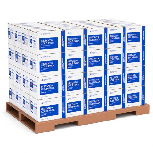Image of 5000 Pack - Pallet of Instant Cold Packs - Instant Ice Packs for Injuries | Disposable Cold Compress Ice Pack for Pain Relief, Swelling, Inflammation, Sprains, Toothache