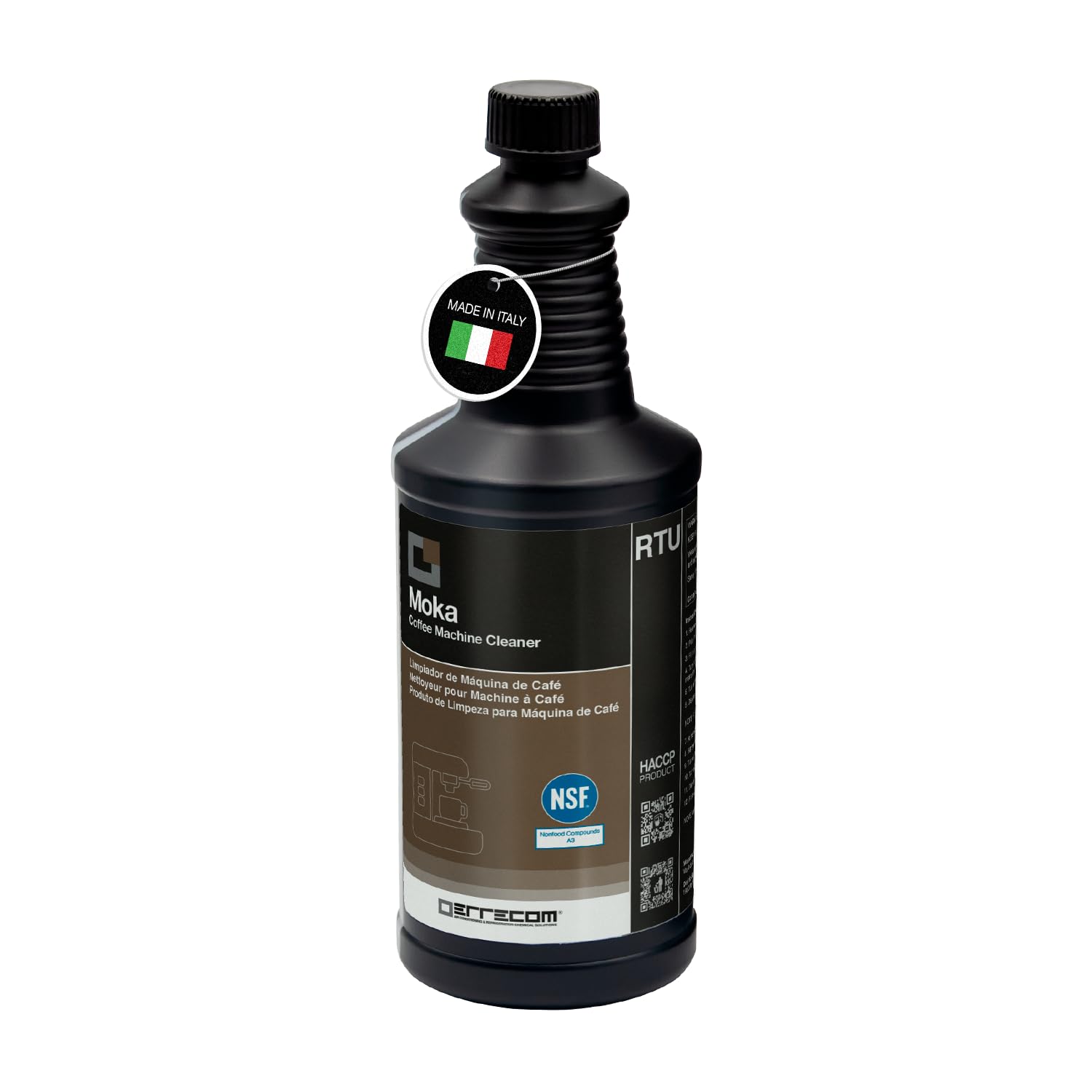 ERRECOM Moka, Coffee Machine Descaler, NSF Registered A3, Compatible with all Coffee Machines and Kettles, 17 fl oz (500 mL), 5 Uses