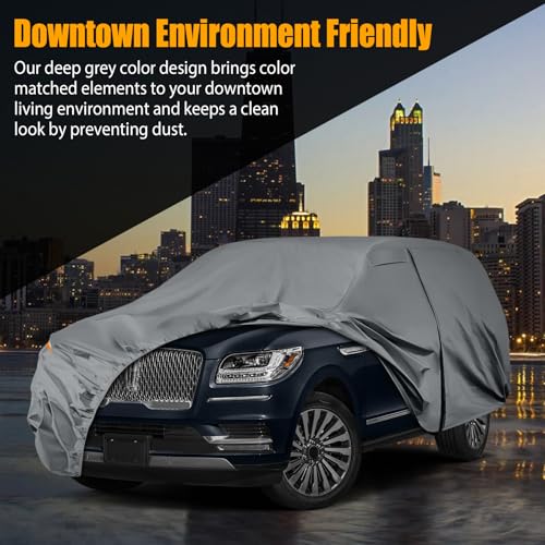 Image of Waterproof Premium Car Covers Replace for 2007-2025 Ford Expedition EL /MAX and Lincoln Navigator L, 10 Layers Heavy Duty All Weather Car Cover with Zipper Door for Snow Rain Dust Protection