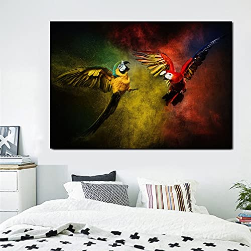 Peinture diamant oiseau grand format art thérapie adulte