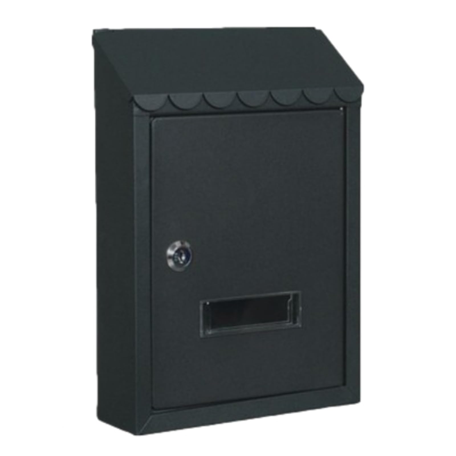 NQNFWCRJ European Lockable Metal Mailbox Home Wall Mounted Letterbox Outdoor Rainproof and Water Proof Mailboxes with Transparent Viewing Port