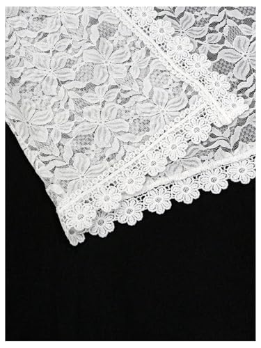 SOLY HUX Women's Summer Lace Open Front Crop Cardigan Short Sleeve Shirts Lightweight Jacket4