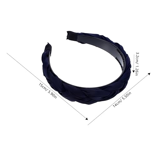 Miniatura 4 de 1 diadema trenzada ancha para niñas y niñas, diadema anudada ancha para niñas y mujeres, diadema para decoración de cabello, diadema retorcida,