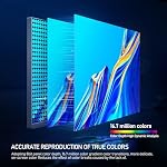 Gawfolk 32 Inch 4K UHD Computer Monitor, Ultra-Clear (3840×2160p) Screen, 100% sRGB,178° Viewing Angle, HDMI、Display Port, Compatible with Wall mounting 100 * 100MM - Black
