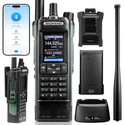 BAOFENG UV-32 10W Dualband-Funkgerät mit GPS Chirp und kabelloser App-Programmierung AM-FM-Empfänger 2 0 großes Farbdisplay 1000 Kanäle 10 Zonen große Reichweite für Notfälle im Freien