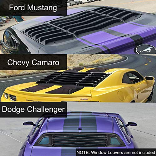 image for Matler for Ford Mustang Dodge Challenger and Camaro Rear Window Louver