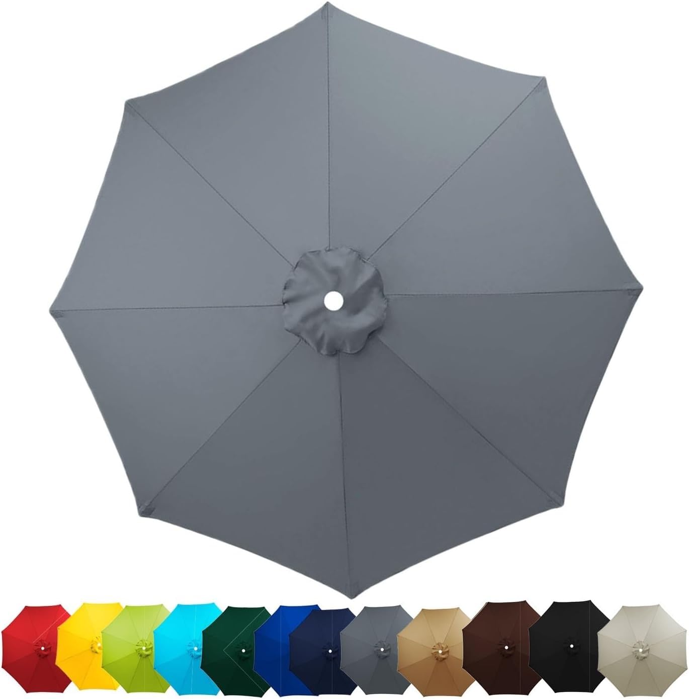 Kdhkdfn Toile De Rechange Pour Parasol 8 Baleines 3M Pour Jardin Parasol Déporté Housse Rechange