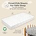 KeaBabies 2-Pack Muslin Crib Sheets for Boys, Girls - 100% Organic Cotton Fitted Baby Crib Mattress Sheet, Soft Breathable Standard Toddler Bed Cover Bedding Set, Neutral, Durable 52x28 (Woodland)