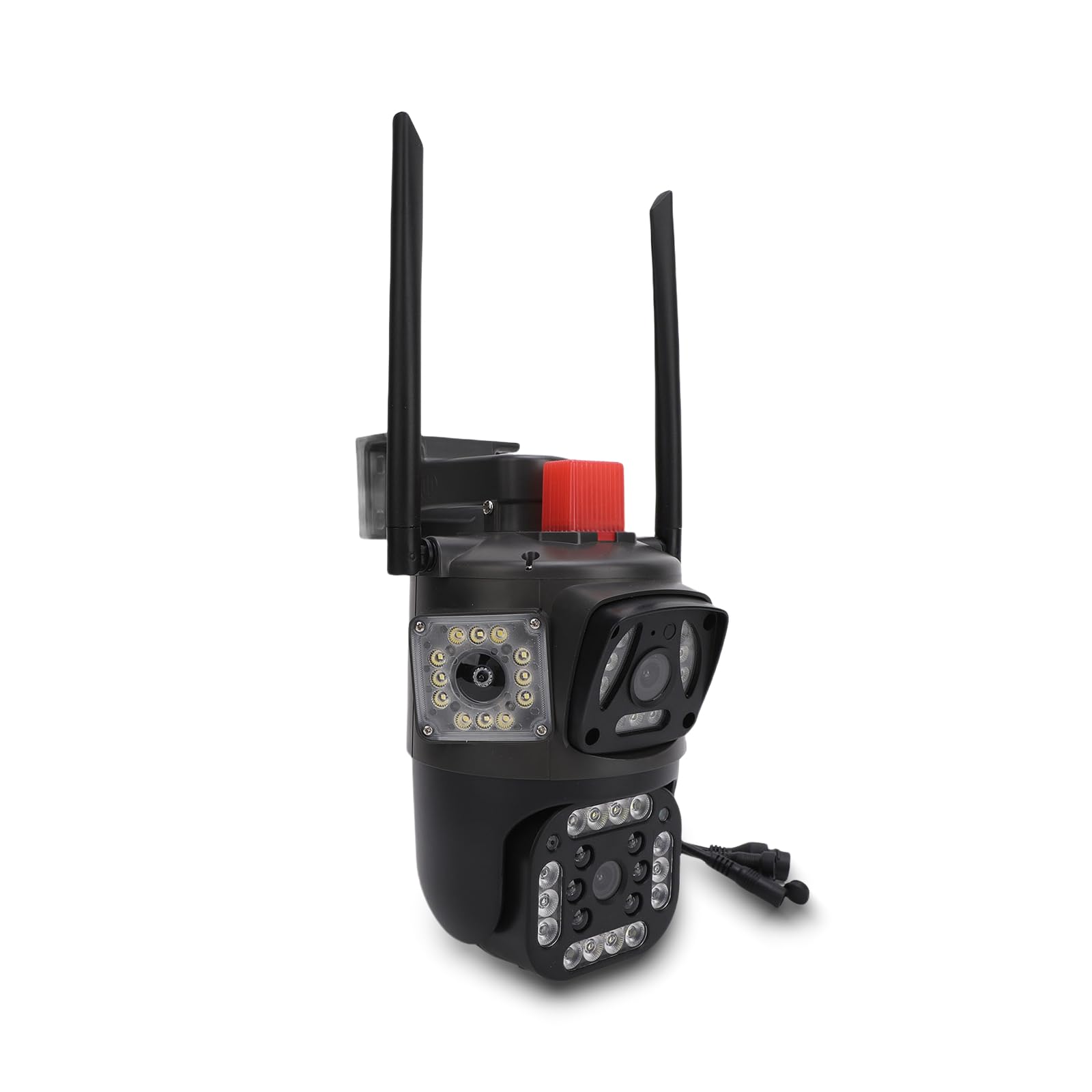Dioche 8 MP 4K kamera monitorująca, z trzema obiektywami, pełny kolor, wykrywanie ruchu, Wi-Fi, do użytku na zewnątrz, ultra jasny efekt badań, wykrywanie humanoidów, wtyczka UE