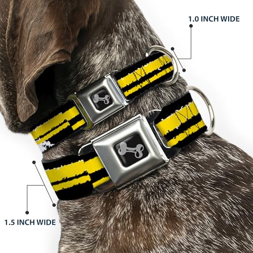 Collier de chien Buckle Down en acier et textile résistant style racing