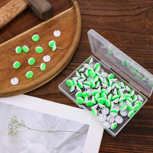 Tachuelas reflectantes XIHIRCD verde para marcar senderos de caza y acampada 100 uds 3