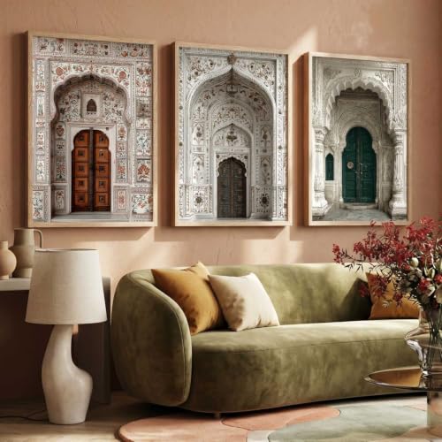 Image of kotart Indian Art Traditional Paintings for Living Room | Framed Wall Painting for Home Room Bedroom Office Wall Decor | Poster With frames Set of 3