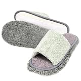 [Kind Slipper] ルームシューズ モップスリッパ お掃除スリッパ スリッパ 掃除 掃除スリッパ 洗える ふわふわ (グリーン Mサイズ)