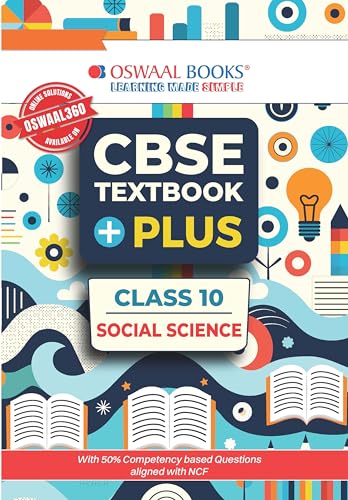 Image of Oswaal CBSE Textbook Plus Social Science For Class 10 | With 50% competency-based Questions aligned with NCF | Includes Previous Years' Exam Questions With Mnemonics and Mind Maps (For 2026 Exam)