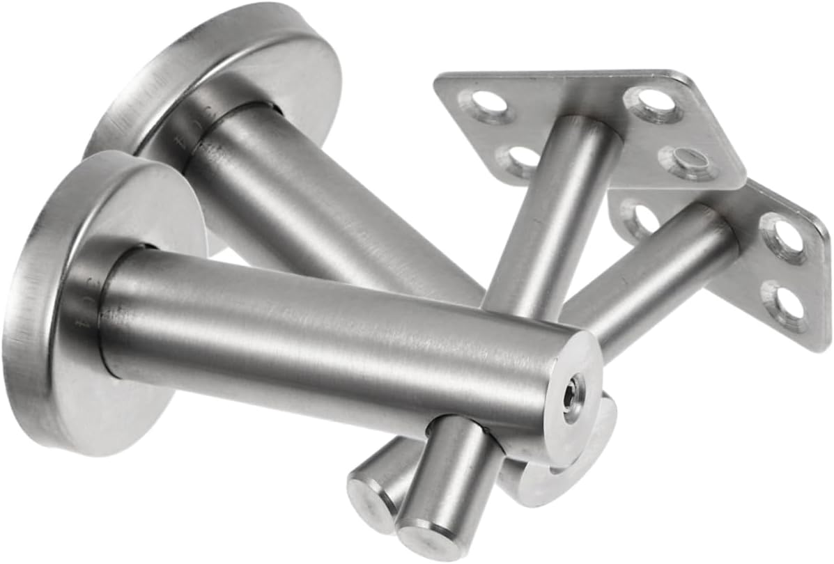 SHINEOFI 2pcs Adjustable Stair Railing Support Handrail Bracket for Indoor Stairs Stainless Steel Armrest Bracket