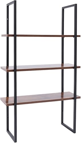 TFCFL Estantes flotantes de 3 niveles para montaje en pared, estante de pared geométrico rústico, estante de almacenamiento de diseño para sala de