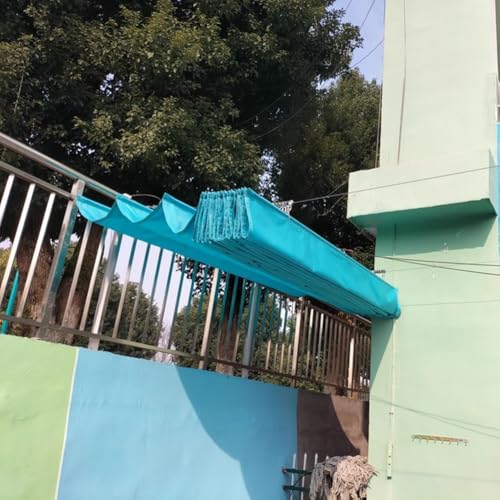 Toile d'ombrage rétractable haut de gamme en polyester résistant aux UV - 8