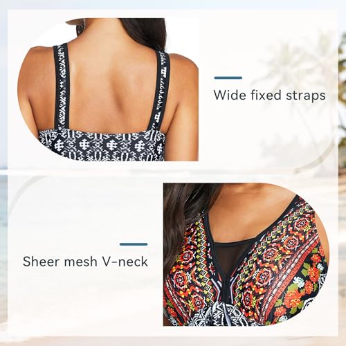 Image of American Trends Women's High Waisted Bikini Bottoms Swimming Suits Tummy Control Bathing Suits