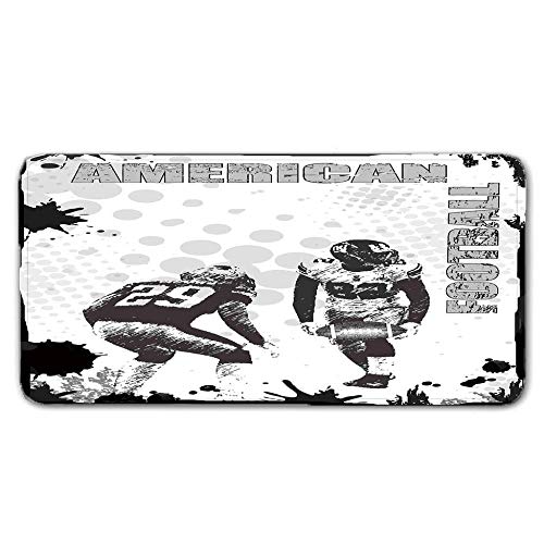 FAIEK Alfombras De Pasillo Hockey de Sol Largas Moquetas Largo Entrada Felpudos Patrón 3D Anti-desvanecimiento Anti-Sucio Aplicar para Ventana De Bahia Dormitorio Sala Lavable Cortable 50x80cm