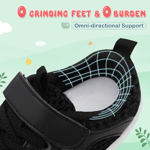 JIASUQI Toddler Shoes for Baby Girls Sneakers Barefoot Walking Shoes Running Tennis Shoes4