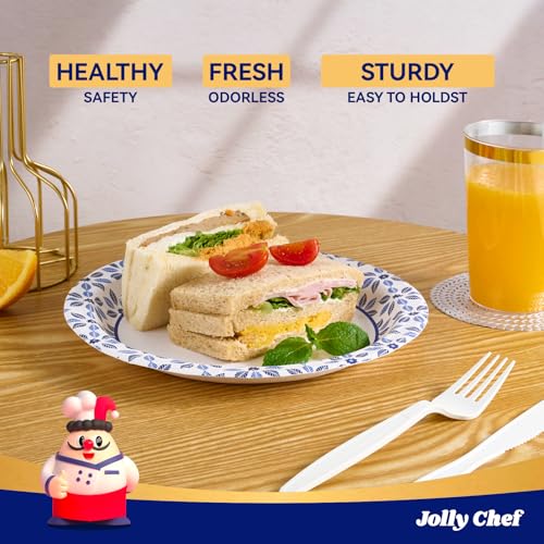 Image of JOLLY CHEF 10 inch Disposable Paper Plates 500 Count