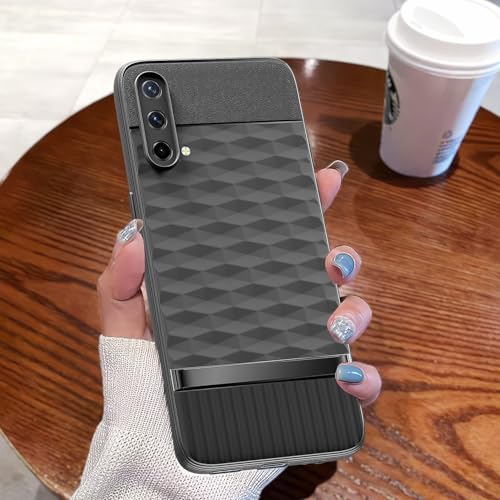 Image of Pikkme Back Cover for Oneplus Nord CE 5G Camera Protection 3D Hexa Cube Design Silicone Protective Bumper Case (Black)