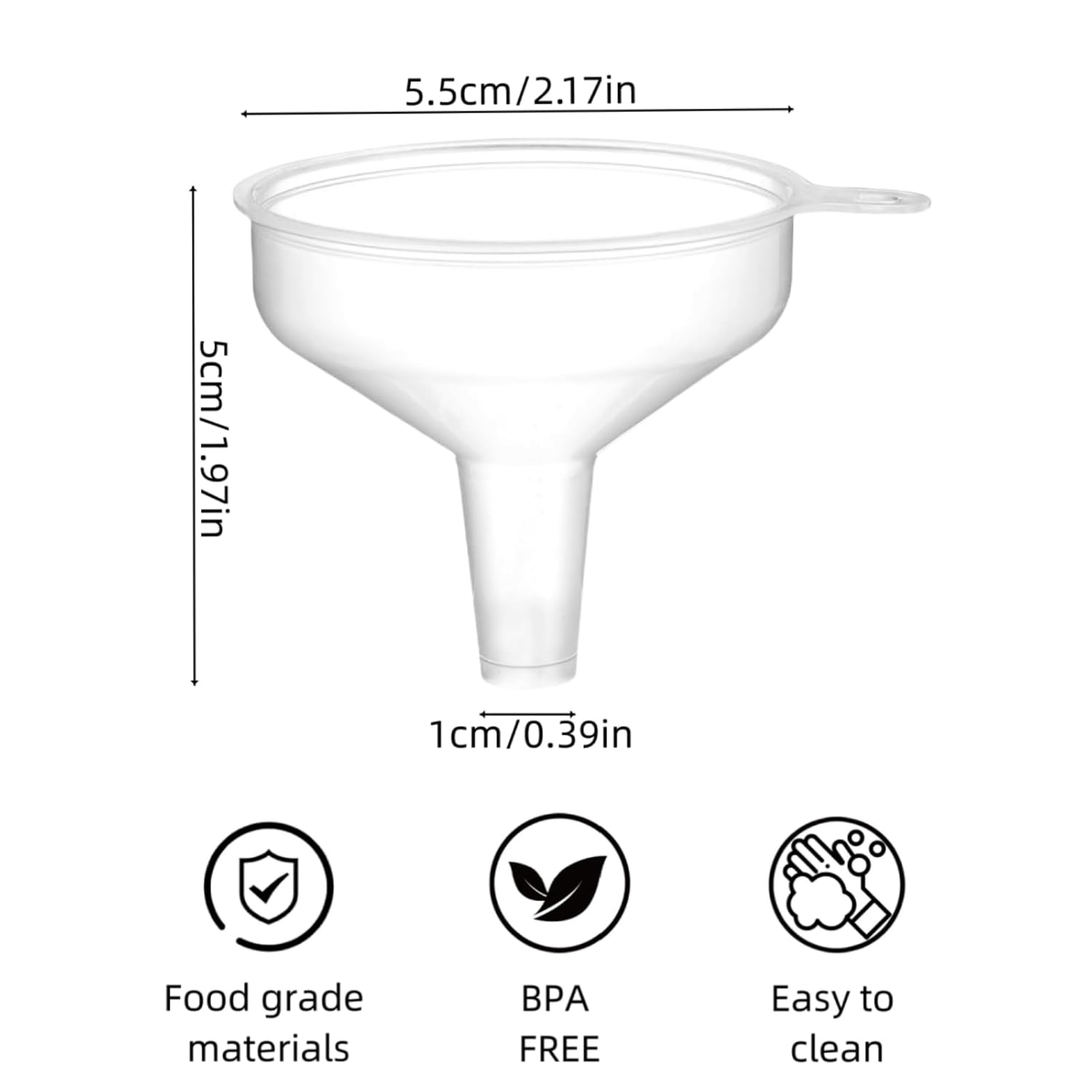 Small Funnel for Water Bottles, Protein Powder, Pack of 4