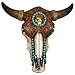 LL Home 12699 Bull Skull with Tooled Leather Home Decor