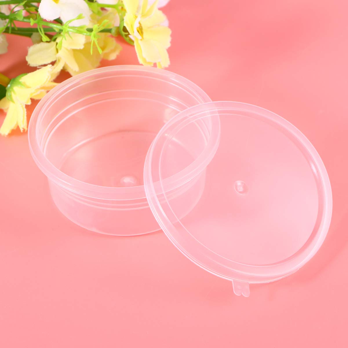 KAILIKETIY 15-Teiliges Kunststoff-Aufbewahrungsset Mit Deckel Für Knete Luftdichte Plastikdose Mit Deckel Für 20 G Ton Klar 2.68 X 2.68 X 1.14 in Für Ordentliche Aufbewahrung Küche, Haushalt & Wohnen