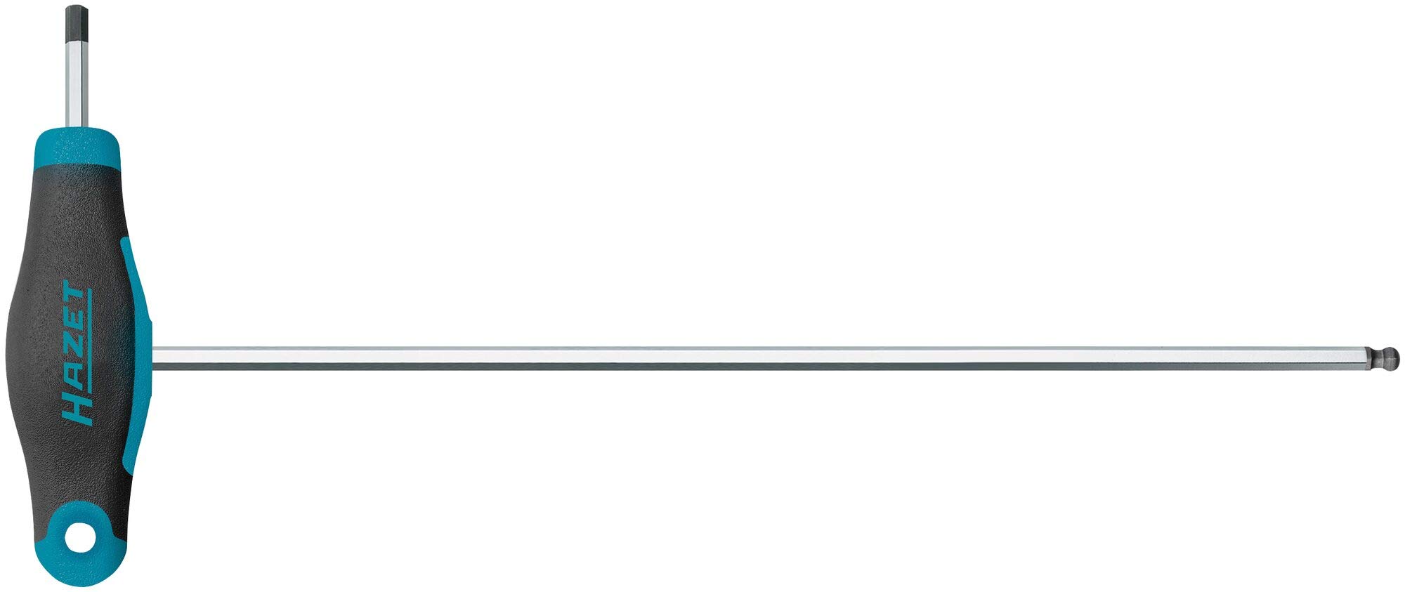 Hazet 829KK-3 Allen Wrench (Short and Long Blade for Flexible Use, Hexagon Socket Profile, Size 3 mm) Dark Blue