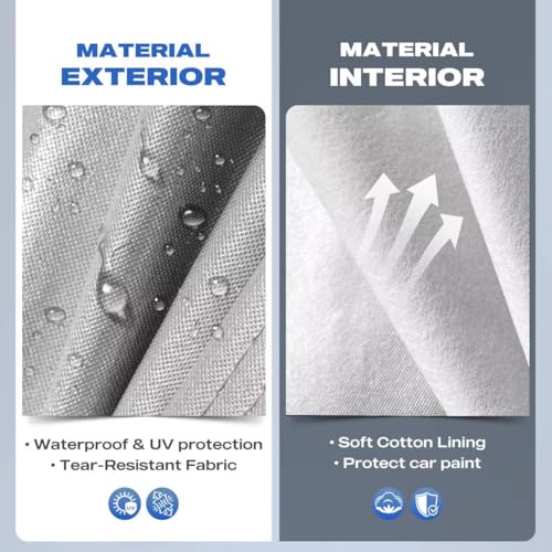 Image of 10 Layers Mini Van Car Cover Custom Fit for Ford Flex (2008-2019), Waterproof All Weather for Automobiles, Outdoor Full Cover Sun Dust Rain Protection with Cotton. Silver