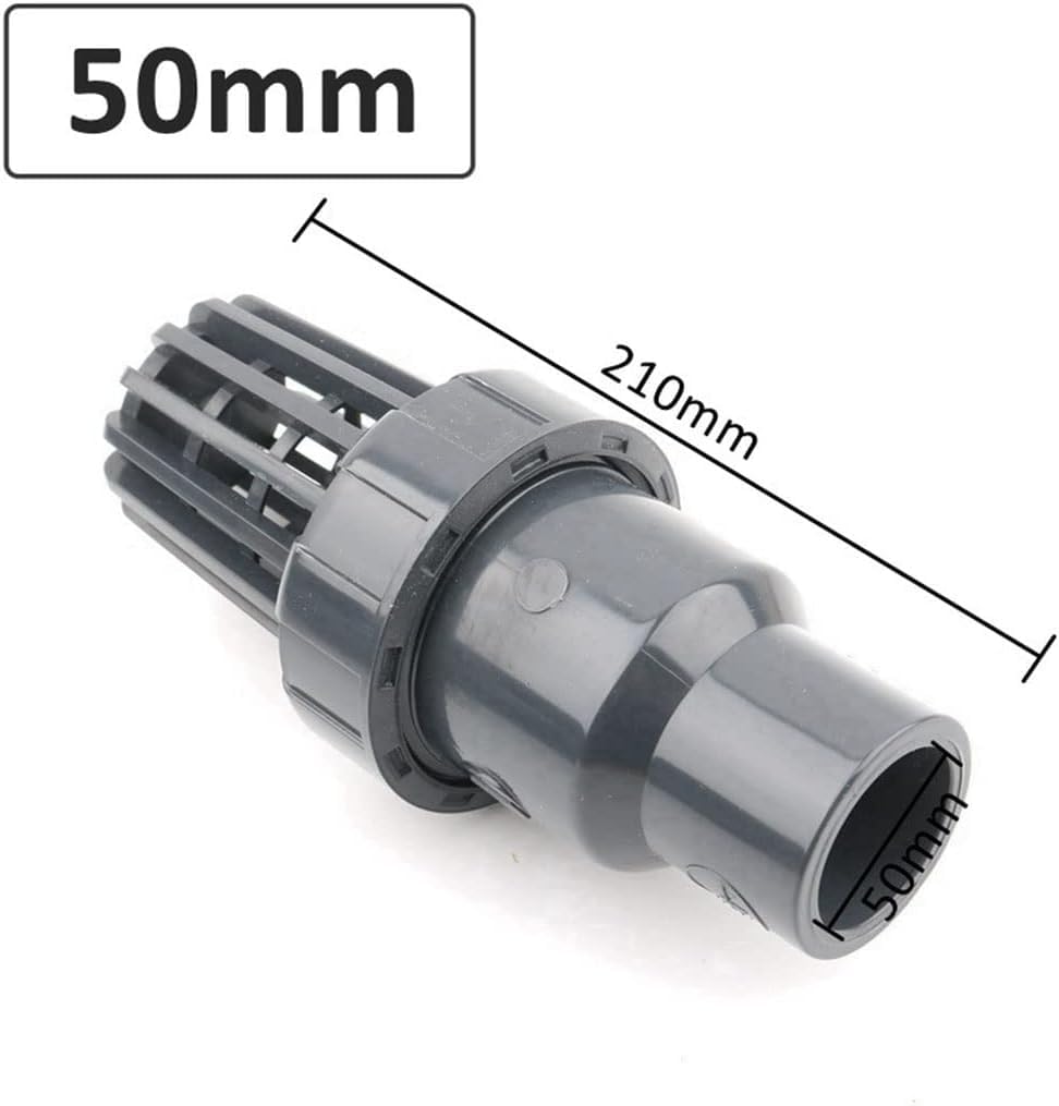 Clapet anti-retour – 20 25 32 40 50 mm for pompe à eau, filtre de sortie d'entrée d'eau, raccords de réservoir d'aquarium en PVC, 1 pièce (couleur : 50 mm) (couleur : 32 mm) (Color : 50mm)