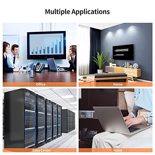 Image of CableCreation Short Cat6 Shielded Extension Cable 1.6FT Down Angle, FTP Cat6 Ethernet Cord Patch Cable, 0.5M / Black