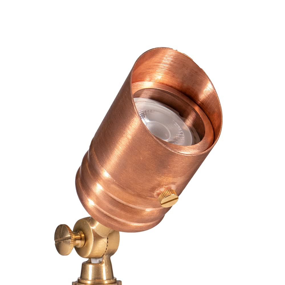 VOLT Fat Boy 12V Outdoor Mini Spotlight (Copper) for Low Voltage Landscape Lighting of Yard, Lawn, Garden, Patio, Trees & House