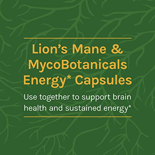 Host Defense Lion's Mane Capsules, 120 Count - Mycobotanicals Energy Capsules - 60 Ct #TOP1