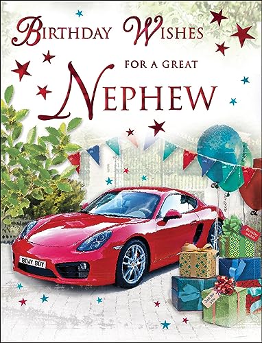 Regal Publishing födelsedagskort brorson, bil - 20 x 15 cm