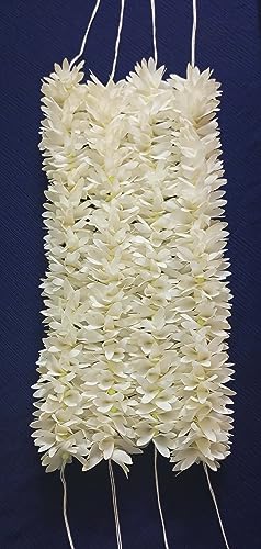 Image of Fabric Artificial gajra for hair bun juda accessories mogra jasmine for women pack of 4 pcs.White