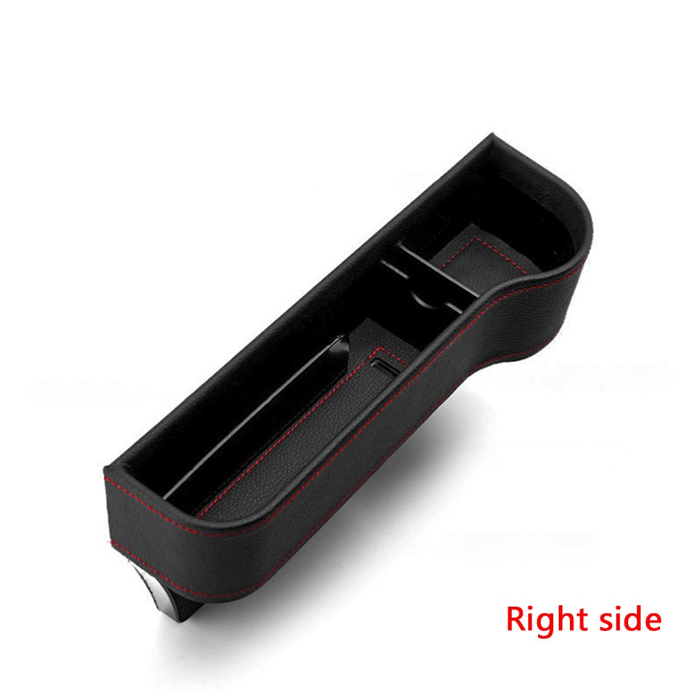 PU Leather Car Seat Filler Gap Space Storage Box Cup Bottle Mobile Phone Holder Coin Collector Console Side Pocket, Right