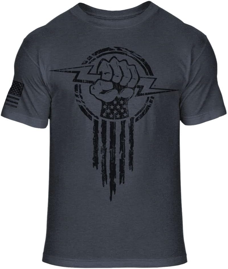 Electrician Hero T-Shirt - Electrical Worker Superhero Fist Soft Blend Tee Shirt - A16 Multicolor - Image 6