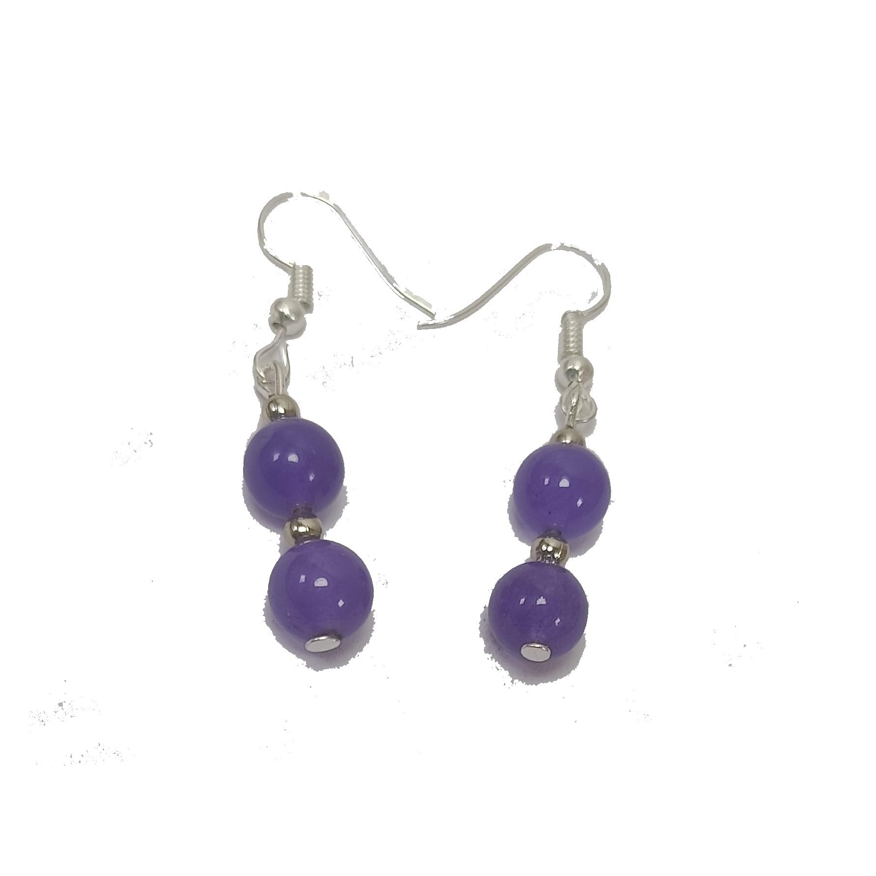 Amethyst Round Bead Erring Stone Women Beads Erring Set Healing Crystal Gemstone Jewelry Round Beads Shape-image-47