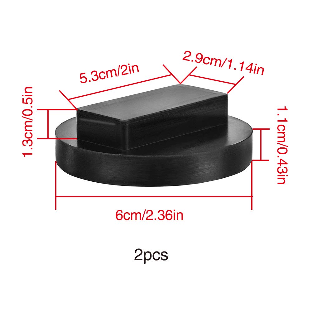 YIXISI 2 PCS Universal Jack Pad Adapter Compatible with BMW & Mini, Frame Rail Pinch Welds Protector, Jack Pad Square Polyurethane — view 2